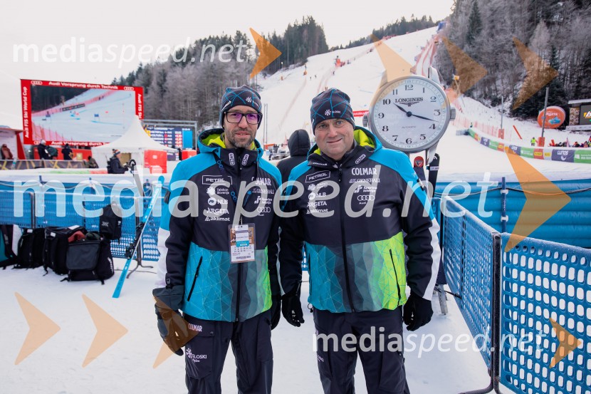  Luka Steiner, predsednik, Smučarska zveza Slovenije;  Janez Bijol,  direktor podjetja Bijol d.o.o., predsednik Zbora alpskih disciplin, Smučarska zveza SlovenijeSvetovni pokal v alpskem smučanju za ženske Kranjska Gora 2025, VIP druženje sobota