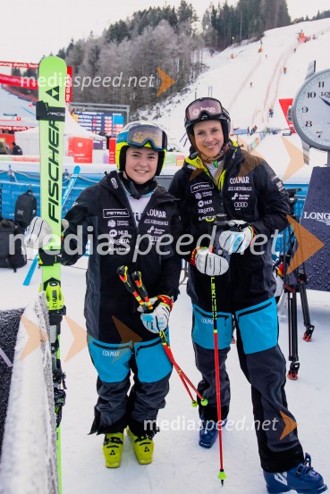  Neja  Dvornik, smučarka;  Ana Bucik Jogan, smučarkaSvetovni pokal v alpskem smučanju za ženske Kranjska Gora 2025, VIP druženje sobota