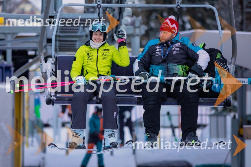  Nika Tomšič, smučarka;  ... Svetovni pokal v alpskem smučanju za ženske Kranjska Gora 2025, VIP druženje sobota