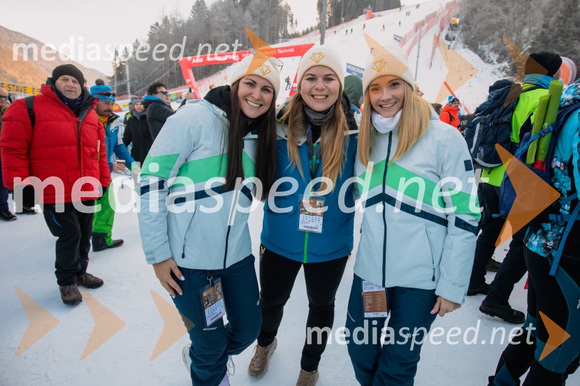  Nuša Rakovec, Zavod SLOSKI;  Kaja Vrhovnik;  Janja JunežSvetovni pokal v alpskem smučanju za ženske Kranjska Gora 2025, VIP druženje sobota