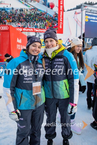 Caterina Sinigoi, smučarka;  Nika Tomšič, smučarkaSvetovni pokal v alpskem smučanju za ženske Kranjska Gora 2025, VIP druženje sobota
