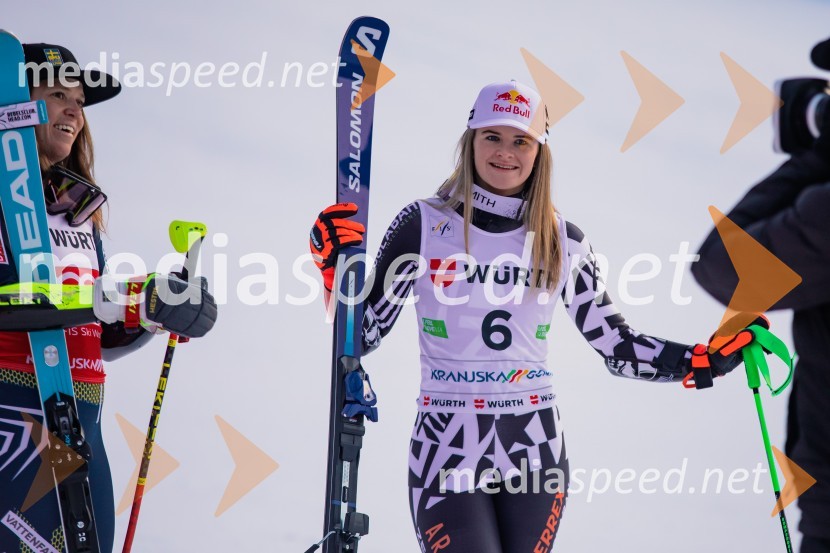  Sara Hector, smučarka (Švedska);  Alice Robinson, smučarka (Novazelendija)Svetovni pokal v alpskem smučanju za ženske Kranjska Gora 2025, VIP druženje sobota