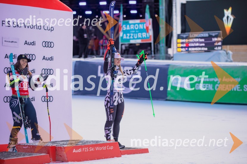  Sara Hector, smučarka (Švedska);  Alice Robinson, smučarka (Novazelendija)Svetovni pokal v alpskem smučanju za ženske Kranjska Gora 2025, VIP druženje sobota