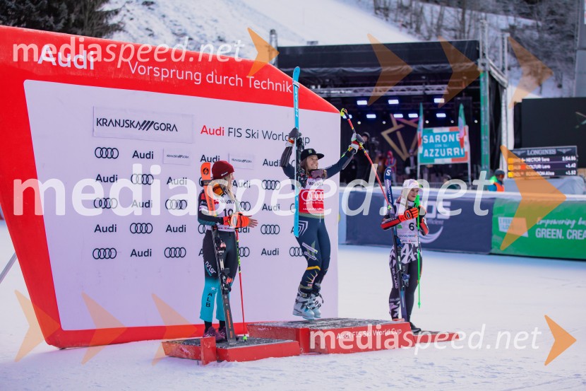  Lara Colturi, smučarka (Albanija);  Sara Hector, smučarka (Švedska);  Alice Robinson, smučarka (Novazelendija)Svetovni pokal v alpskem smučanju za ženske Kranjska Gora 2025, VIP druženje sobota