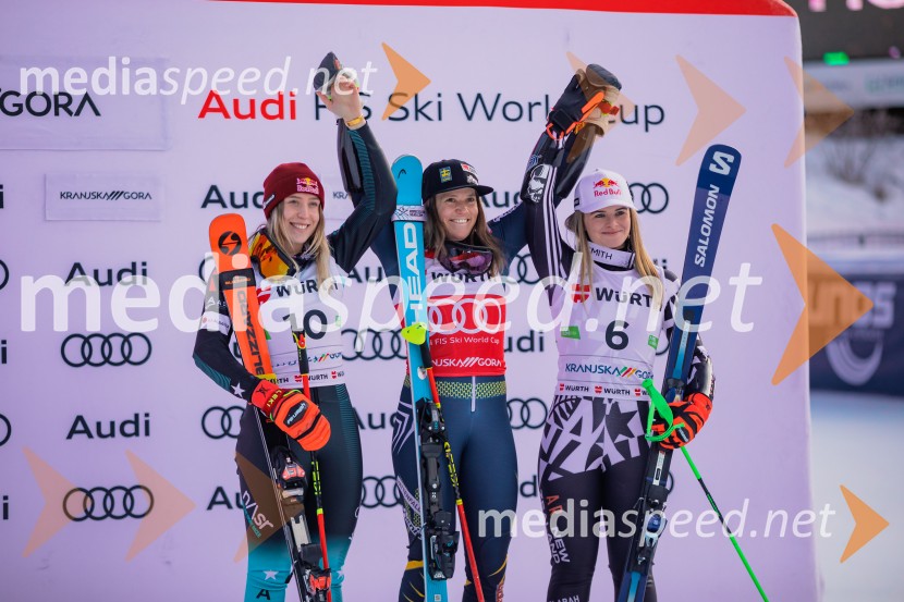  Lara Colturi, smučarka (Albanija);  Sara Hector, smučarka (Švedska);  Alice Robinson, smučarka (Novazelendija)Svetovni pokal v alpskem smučanju za ženske Kranjska Gora 2025, VIP druženje sobota