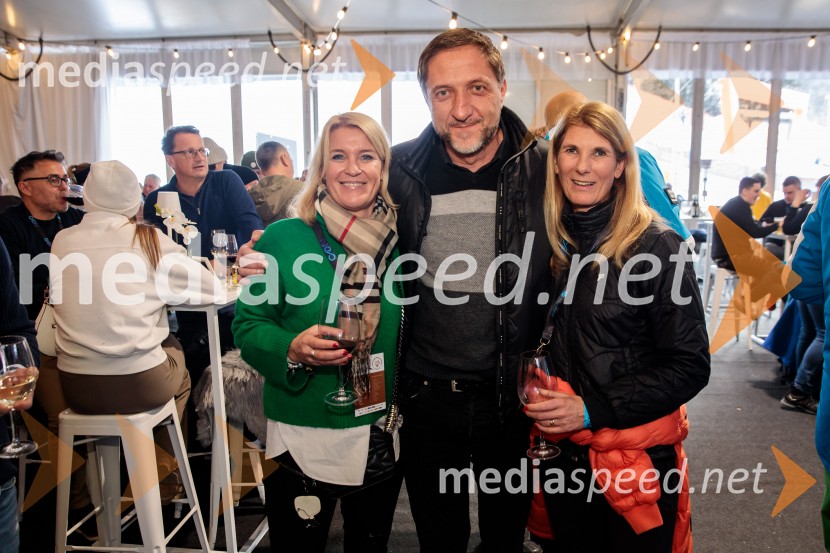  Petra Makuc;  Klemen Boštjančič, minister za finance;  ... Svetovni pokal v alpskem smučanju za ženske Kranjska Gora 2025, VIP druženje sobota