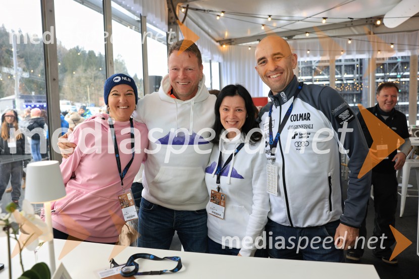  ... ;  ... ;  Olga Zore Kunaver, marketing, NLB;  Jožko Križan, strateg v športnem marketingu, Smučarska zveza SlovenijeSvetovni pokal v alpskem smučanju za ženske Kranjska Gora 2025, VIP druženje nedelja