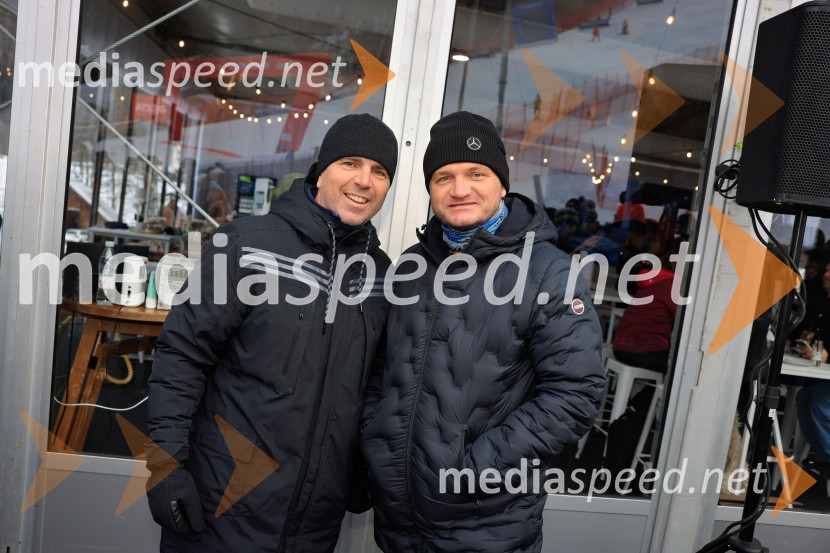  Tomaž Jontes, nekdanji predsednik, Olimpijski komite Slovenije;  Damjan Špan, Špan d.o.o.Svetovni pokal v alpskem smučanju za ženske Kranjska Gora 2025, VIP druženje nedelja