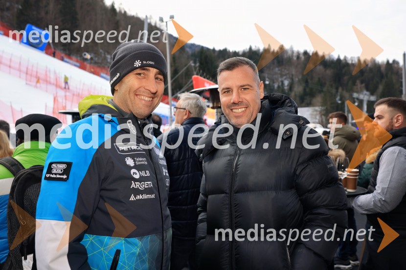  Jožko Križan, strateg v športnem marketingu, Smučarska zveza Slovenije;  Tim Farčnik,  Generalni sekretar OK PokljukaSvetovni pokal v alpskem smučanju za ženske Kranjska Gora 2025, VIP druženje nedelja