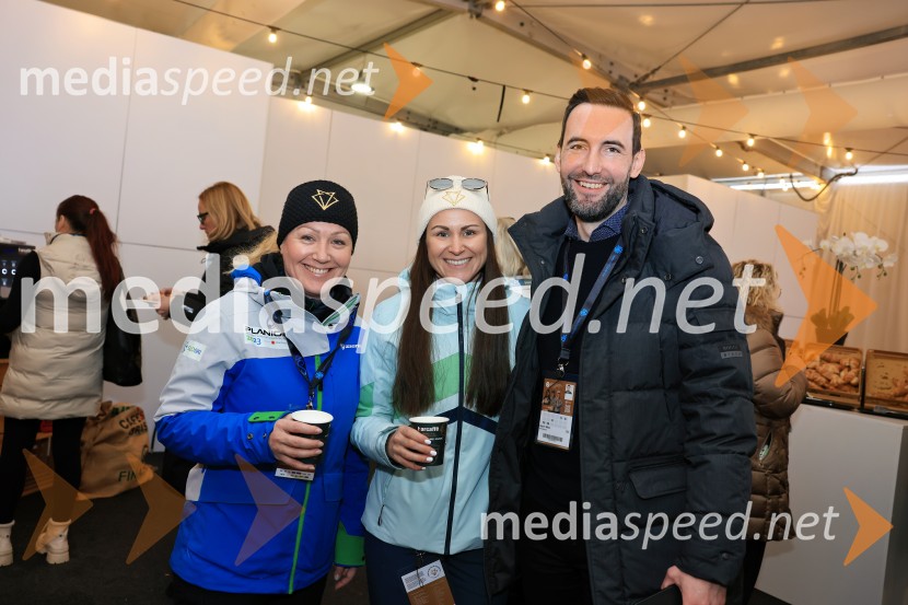  ... ;  Nuša Rakovec, Zavod SLOSKI;  Milan Sajovic, direktor, Hit AlpineaSvetovni pokal v alpskem smučanju za ženske Kranjska Gora 2025, VIP druženje nedelja