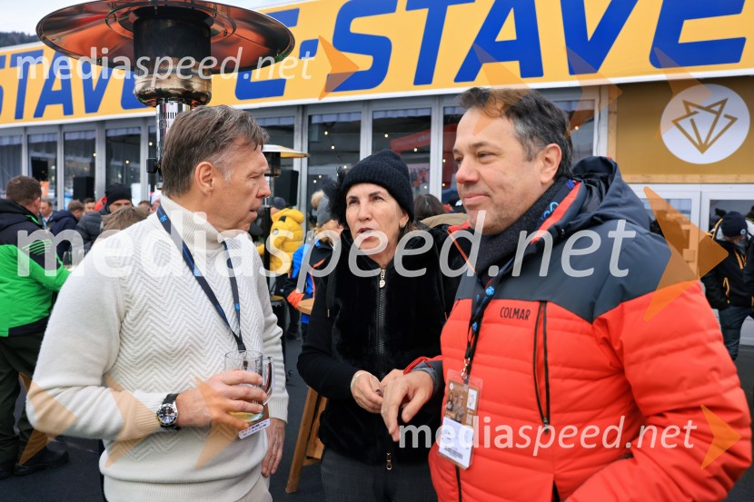  Damijan Terpin, odvetnik;  Barbara Kürner Čad, pravna zastopnica SZS;  Matej Arčon, minister za Slovence v zamejstvu in po svetuSvetovni pokal v alpskem smučanju za ženske Kranjska Gora 2025, VIP druženje nedelja