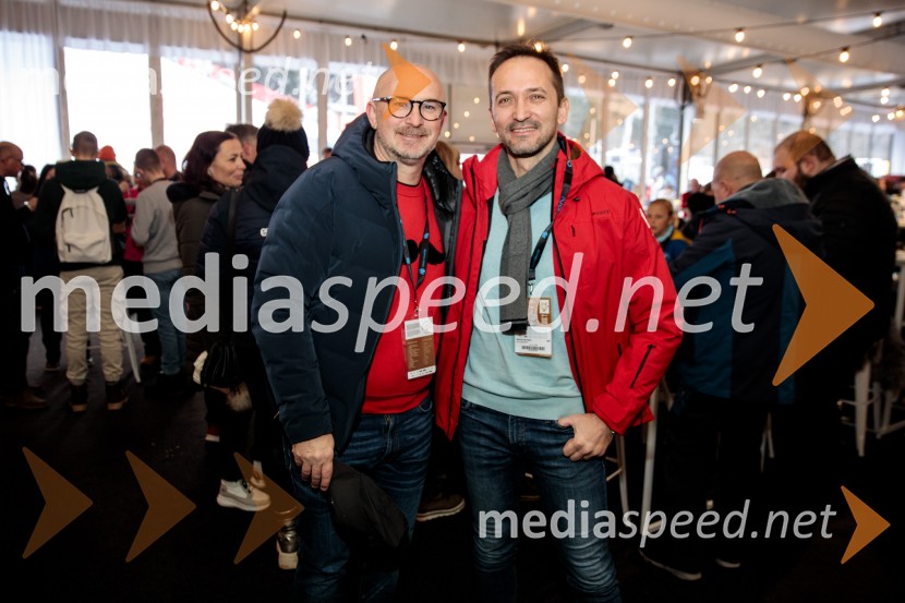  Anže Bašelj, voditelj;  ... Svetovni pokal v alpskem smučanju za ženske Kranjska Gora 2025, VIP druženje nedelja