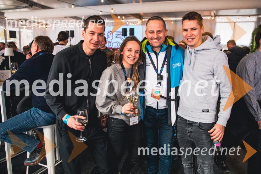  ... ;  ... ;  Tomaž Šušteršič, generalni sekretar organizacijskega komiteja Planica;  Jan VehovecSvetovni pokal v alpskem smučanju za ženske Kranjska Gora 2025, VIP druženje nedelja