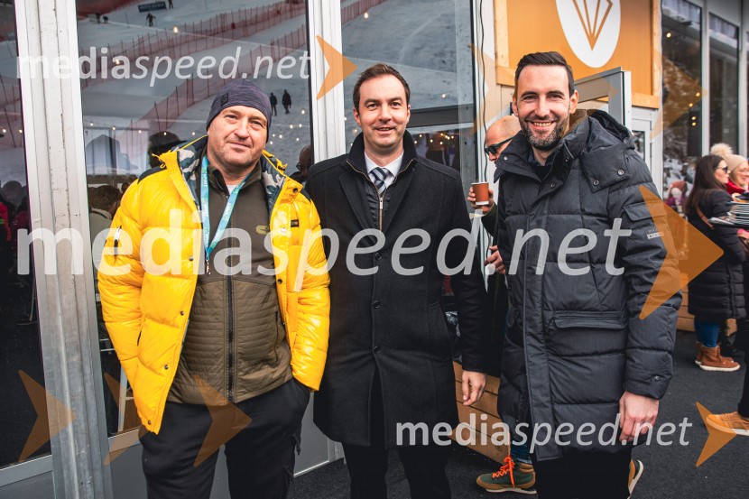  ... ;  Rok Capl, direktor, Spirit Slovenia;  Milan Sajovic, direktor, Hit AlpineaSvetovni pokal v alpskem smučanju za ženske Kranjska Gora 2025, VIP druženje nedelja