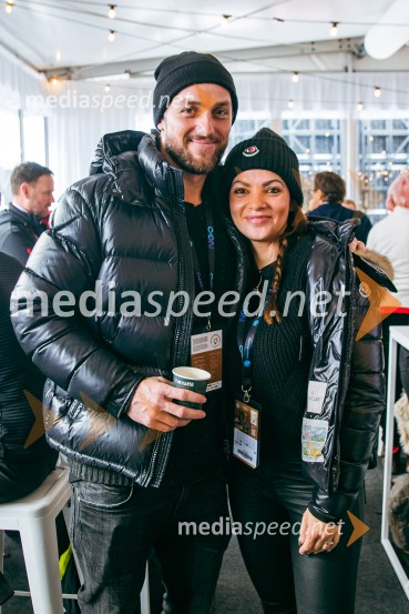  Rok Perko, nekdanji alpski smučar;  Tjaša Perko, kaskaderka in blogerkaSvetovni pokal v alpskem smučanju za ženske Kranjska Gora 2025, VIP druženje nedelja