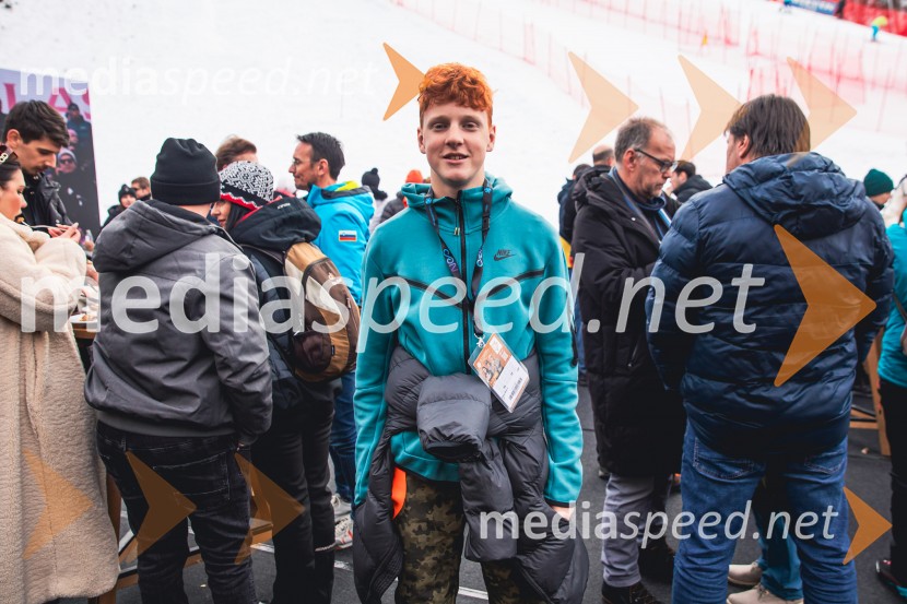  Maks Grubelnik, sin Draga GrubelnikaSvetovni pokal v alpskem smučanju za ženske Kranjska Gora 2025, VIP druženje nedelja