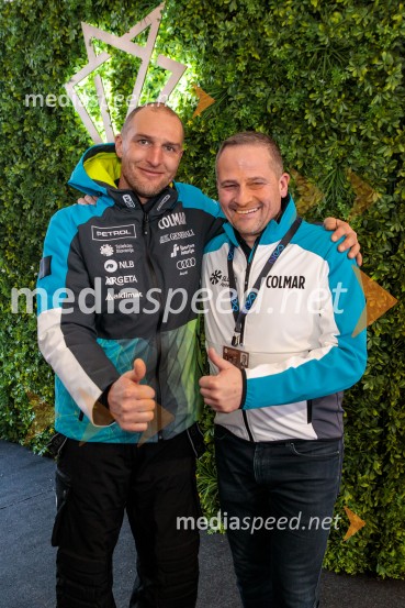  Andrej  Šporn, nekdanji smučar;  Tomaž Šušteršič, generalni sekretar organizacijskega komiteja PlanicaSvetovni pokal v alpskem smučanju za ženske Kranjska Gora 2025, VIP druženje nedelja