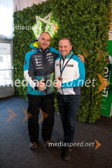  Andrej  Šporn, nekdanji smučar;  Tomaž Šušteršič, generalni sekretar organizacijskega komiteja PlanicaSvetovni pokal v alpskem smučanju za ženske Kranjska Gora 2025, VIP druženje nedelja