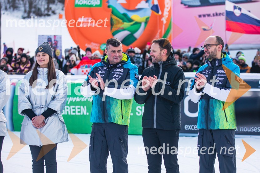  ... ;  Janez Bijol,  direktor podjetja Bijol d.o.o., predsednik Zbora alpskih disciplin, Smučarska zveza Slovenije;  Franci Bolta, direktor znamke Audi pri podjetju Porsche Slovenija d.o.o.;  Luka Steiner, predsednik, Smučarska zveza SlovenijeSvetovni pokal v alpskem smučanju za ženske Kranjska Gora 2025, slalom