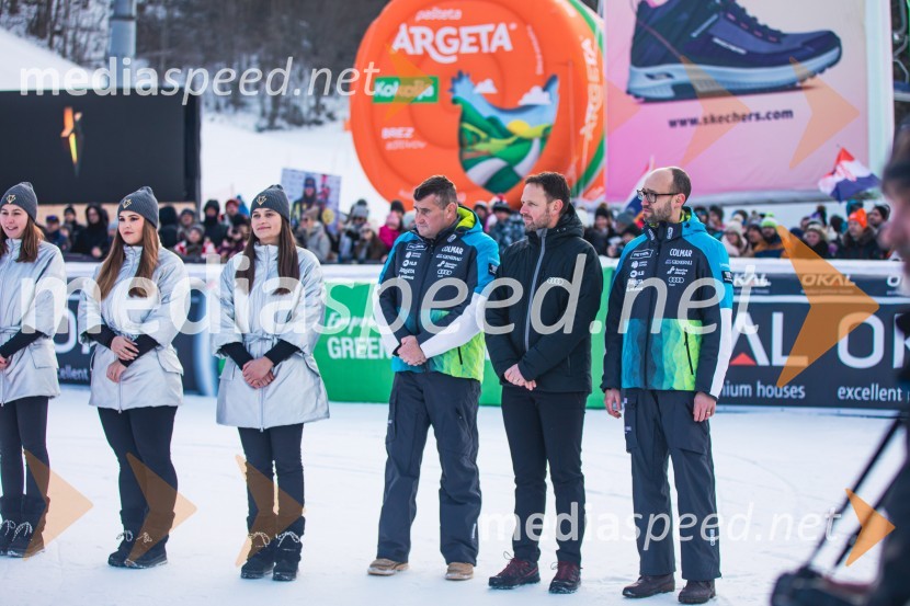  ... ;  ... ;  Janez Bijol,  direktor podjetja Bijol d.o.o., predsednik Zbora alpskih disciplin, Smučarska zveza Slovenije;  Franci Bolta, direktor znamke Audi pri podjetju Porsche Slovenija d.o.o.;  Luka Steiner, predsednik, Smučarska zveza SlovenijeSvetovni pokal v alpskem smučanju za ženske Kranjska Gora 2025, slalom