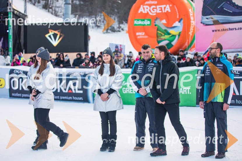  ... ;  Janez Bijol,  direktor podjetja Bijol d.o.o., predsednik Zbora alpskih disciplin, Smučarska zveza Slovenije;  Franci Bolta, direktor znamke Audi pri podjetju Porsche Slovenija d.o.o.;  Luka Steiner, predsednik, Smučarska zveza SlovenijeSvetovni pokal v alpskem smučanju za ženske Kranjska Gora 2025, slalom