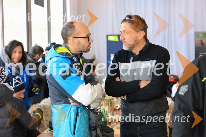  Luka Steiner, predsednik, Smučarska zveza Slovenije;  Klemen Boštjančič, minister za financeSvetovni pokal v alpskem smučanju za ženske Kranjska Gora 2025, VIP druženje sobota