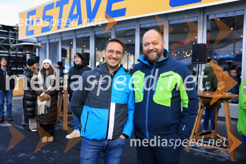  Jure Perme;  Boštjan Gorjup, pred. Gospodarske zbornice RS, nekdanji direktor podjetja BSH Hišni aparati NazarjeSvetovni pokal v alpskem smučanju za ženske Kranjska Gora 2025, VIP druženje sobota