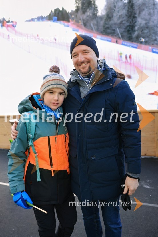  Jaka Kušar;  Niko Kušar, Telekom SlovenijeSvetovni pokal v alpskem smučanju za ženske Kranjska Gora 2025, VIP druženje sobota