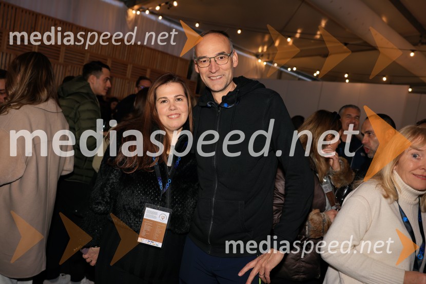  Barbara Novak, Čarobni dan;  Aleksander Salkič, Pošta SlovenijeSvetovni pokal v alpskem smučanju za ženske Kranjska Gora 2025, VIP druženje sobota