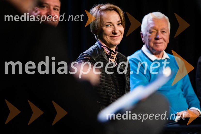  Mateja Svet, nekdanja smučarka;  Tone Vogrinec, športni in smučarski funkcionarMateja Svet in Tone Vogrinec