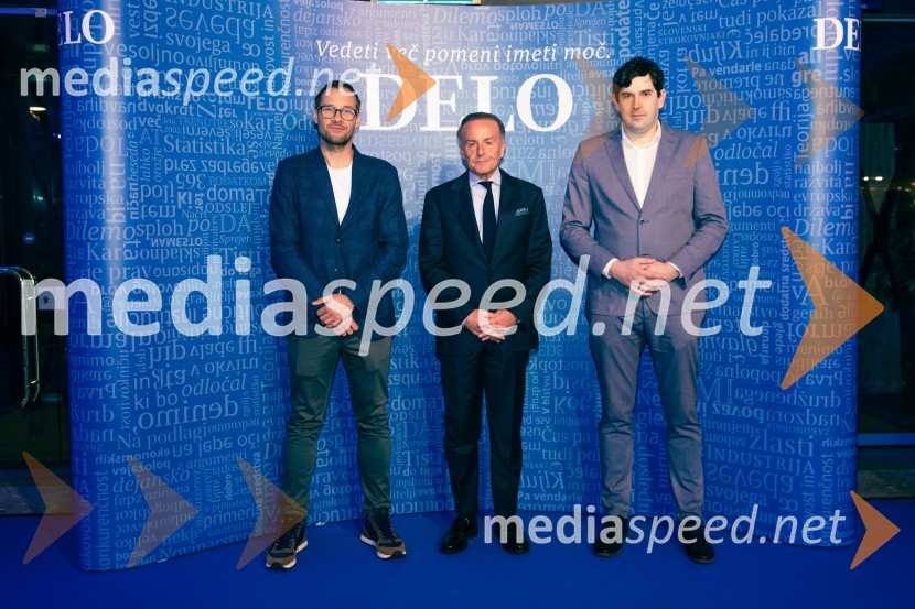  Nejc Gole, novinar gospodarske redakcije ;  Igor  Štemberger,  predsednik uprave družbe Ilirika ;  Janez Tomažič, urednik gospodarske redakcije in namestnik odg. urednika DelaDelova osebnost leta 2024 je zdravnik Samo Zver