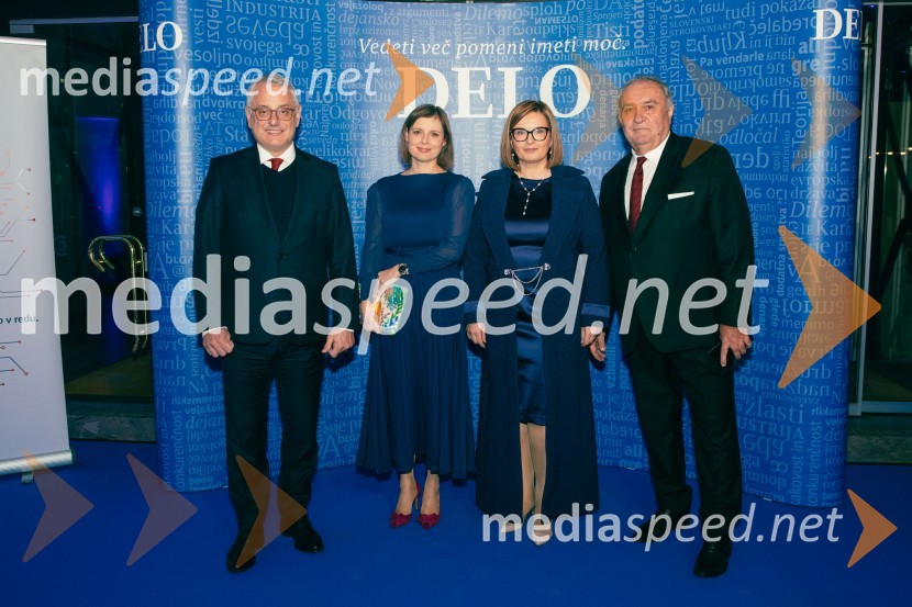  Matjaž Han, minister za gospodarstvo, turizem in šport; mag. Petra Culetto, državna sekretarka Ministrstvo za kulturo;  Nataša  Luša, direktorica družbe Delo d.o.o.;  Bojan Budja, odgovorni urednik Dela in Slovenskih novicDelova osebnost leta 2024 je zdravnik Samo Zver