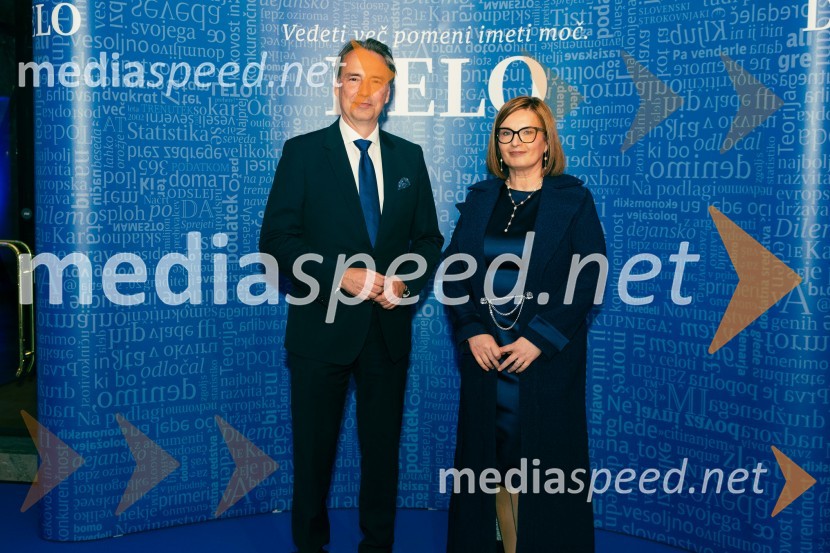  Tomislav Čizmić, predsednik poslovodstva družbe, Telemach Slovenija d.o.o.;  Nataša  Luša, direktorica družbe Delo d.o.o.Delova osebnost leta 2024 je zdravnik Samo Zver