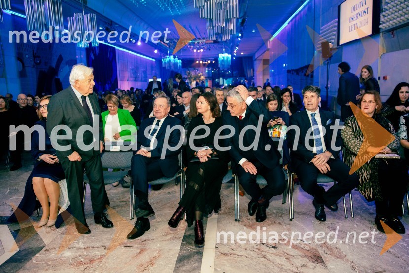  Milan Kučan, nekdanji predsednik Republike Slovenije;  Zoran Janković, župan, Mestna občina Ljubljana;  Tanja  Fajon, predsednica stranke SD ;  Matjaž Han, minister za gospodarstvo, turizem in šport; mag. Borut Sajovic, minister za obrambo RS;  ... Delova osebnost leta 2024 je zdravnik Samo Zver
