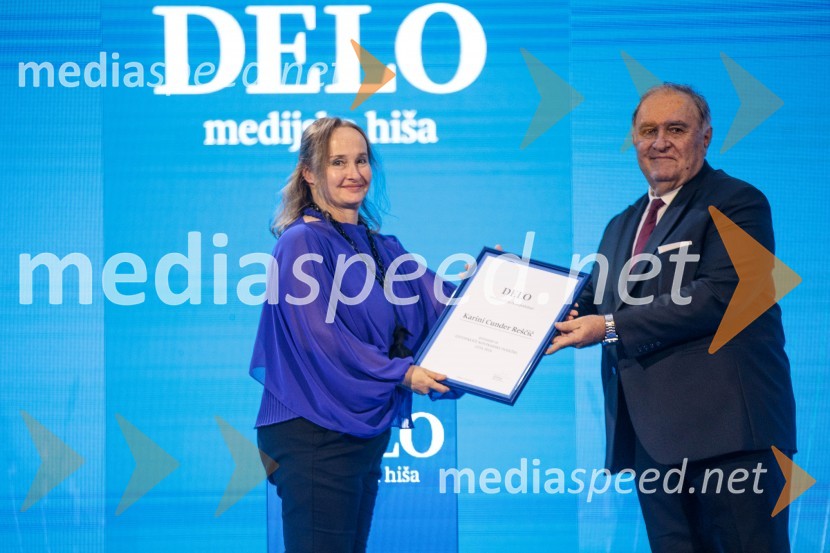  Karina Cunder Reščič, urednica Nedelove priloge OK;  Bojan Budja, odgovorni urednik Dela in Slovenskih novicDelova osebnost leta 2024 je zdravnik Samo Zver