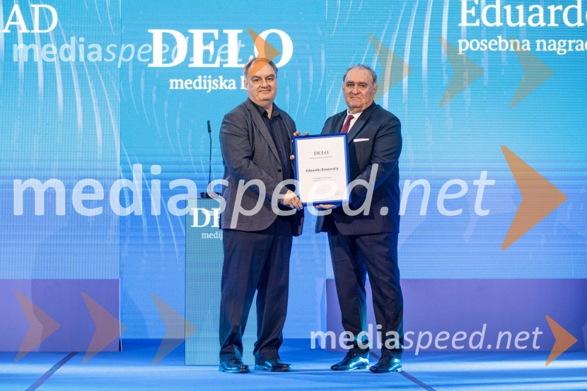  Eduardo Brozovič;  Bojan Budja, odgovorni urednik Dela in Slovenskih novicDelova osebnost leta 2024 je zdravnik Samo Zver