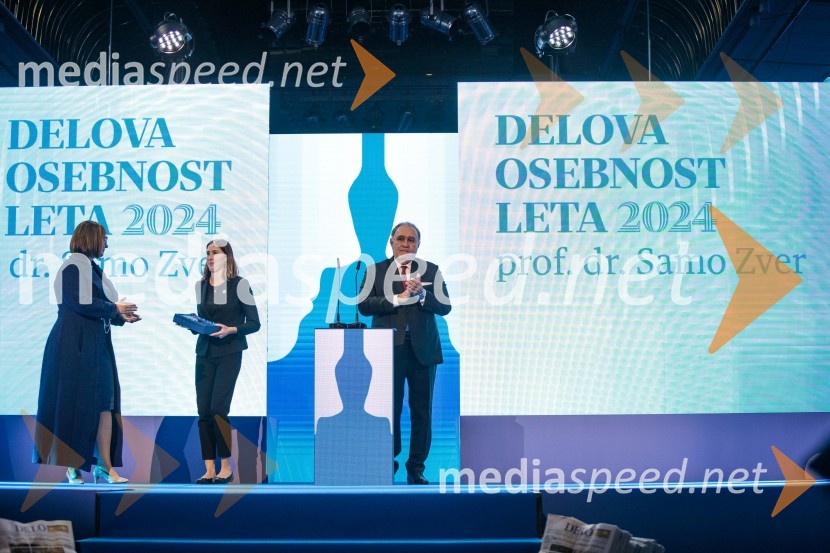  Nataša  Luša, direktorica družbe Delo d.o.o.;  ... ;  Bojan Budja, odgovorni urednik Dela in Slovenskih novicDelova osebnost leta 2024 je zdravnik Samo Zver