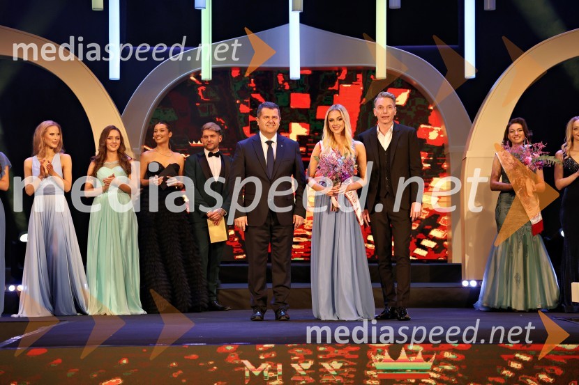  Janez Magyar, župan, Občina Lendava;  Neja Prosenjak, druga spremljevalka, Miss Slovenije 2024;  David Miško, Skupina Stroka.si, pomočnik direktorja za marketingMiss Slovenije 2024