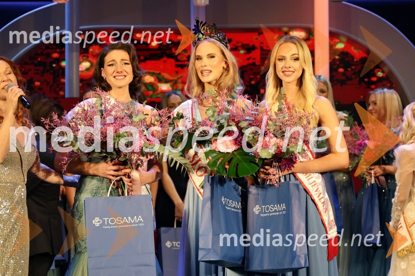  Katja Zver, prva spremljevalka, Miss Slovenije 2024;  Amadea Zupan, Miss Slovenia 2024;  Neja Prosenjak, druga spremljevalka, Miss Slovenije 2024Miss Slovenije 2024