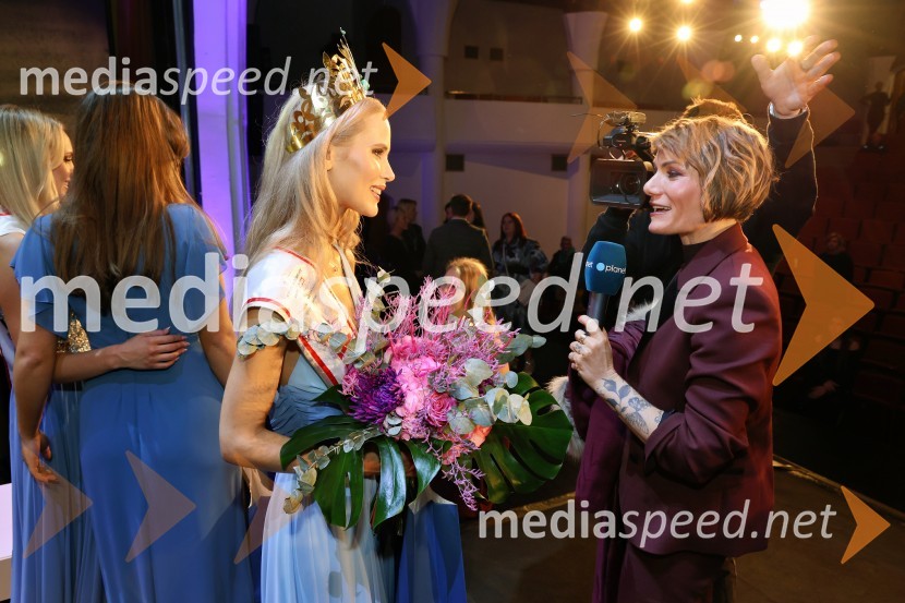  Amadea Zupan, Miss Slovenia 2024;  Ana Raščan, voditeljica in novinarkaMiss Slovenije 2024