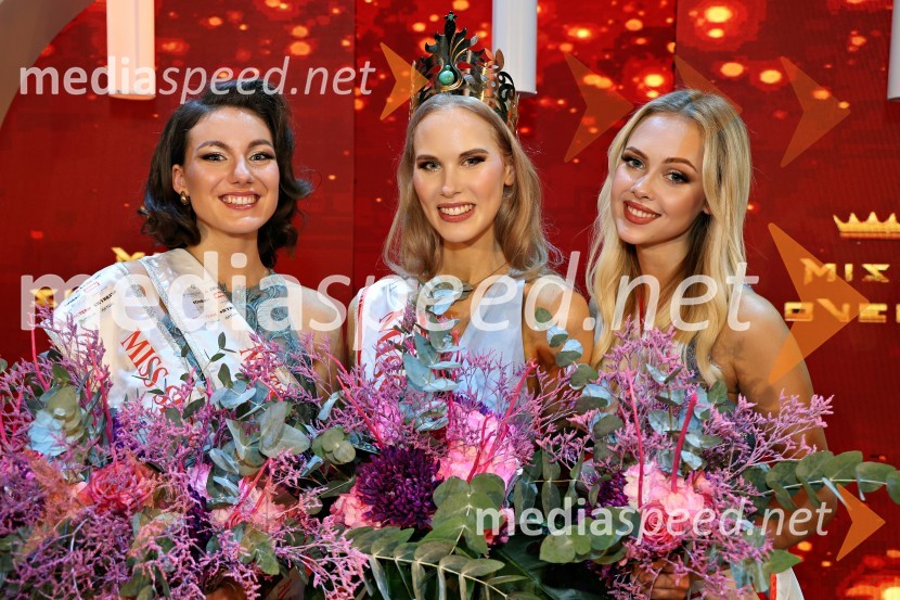  Katja Zver, prva spremljevalka, Miss Slovenije 2024;  Amadea Zupan, Miss Slovenia 2024;  Neja Prosenjak, druga spremljevalka, Miss Slovenije 2024Miss Slovenije 2024