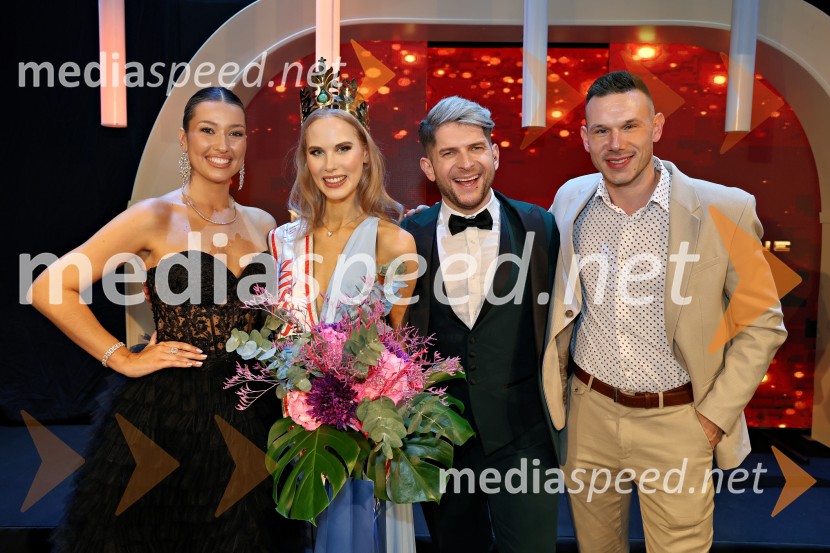  Alenka Husić, pevka;  Amadea Zupan, Miss Slovenia 2024;  Klemen Bunderla, radijski voditelj, radio Aktual;  ... Miss Slovenije 2024