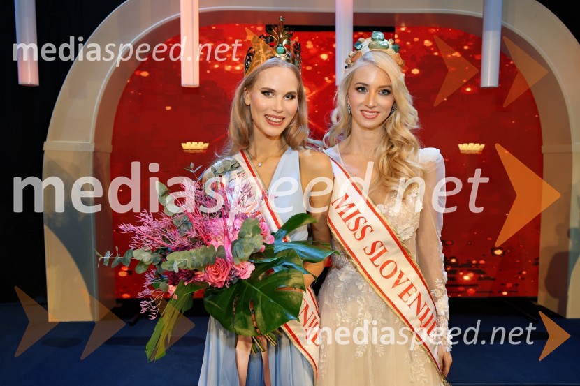  Amadea Zupan, Miss Slovenia 2024;  Alida Tomanič, finalistka, Miss Slovenije 2023Miss Slovenije 2024