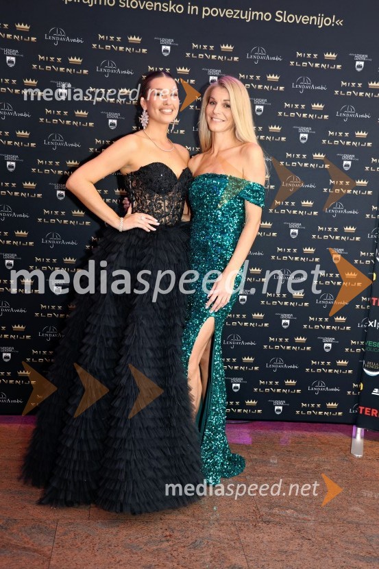  Maja Čolić, Miss Slovenije 2020/21;  Jelka Verk, organizatorka, podjetnica, lastnica licence Miss SlovenijeMiss Slovenije 2024