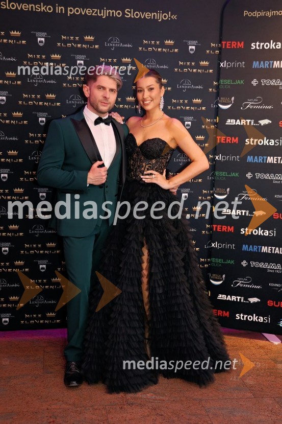  Klemen Bunderla, radijski voditelj, radio Aktual;  Maja Čolić, Miss Slovenije 2020/21Miss Slovenije 2024