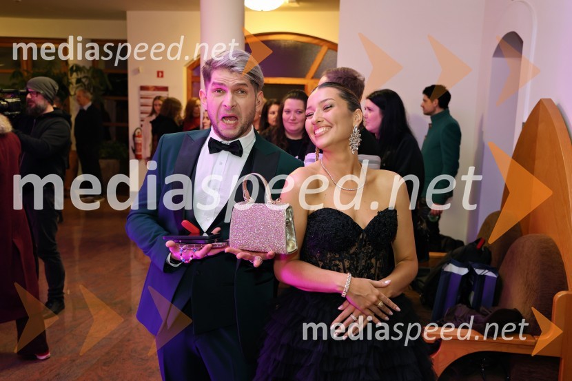  Klemen Bunderla, radijski voditelj, radio Aktual;  Maja Čolić, Miss Slovenije 2020/21Miss Slovenije 2024