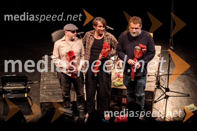  Jure Tori,  harmonika, skupina Orlek;  Aleš Šteger, pesnik, pisatelj;  Jernej Lorenci, gledališki režiserDedal, premiera v Cankarjevem domu