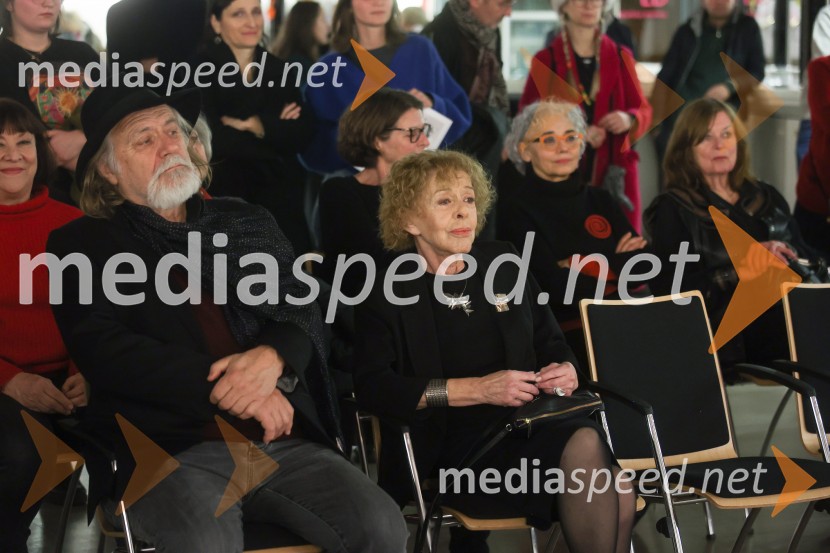  Rade Šerbedžija, igralec, režiser in glasbenik;  Milena  Zupančič, igralka;  Alja  Predan, dramaturginja, prevajalka, urednica, teatrologinja;  Marijana Brecelj, igralkaDušan Jovanović – Kulturni terorist, odprtje razstave v Cankarjevem domu