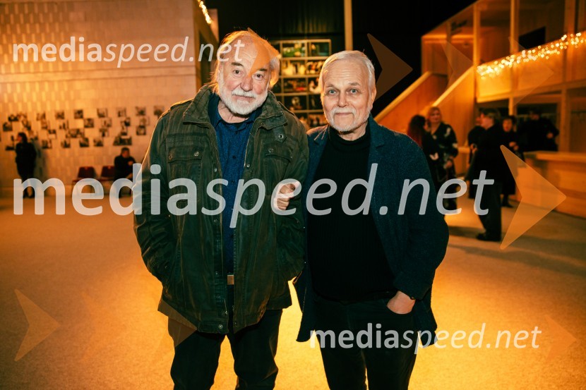  Karpo Godina, režiser;  Niko Goršič, dramaturg in gledališki kritikPremiera Cankarjeve igre Za narodov blagor, SNG Drama Ljubljana