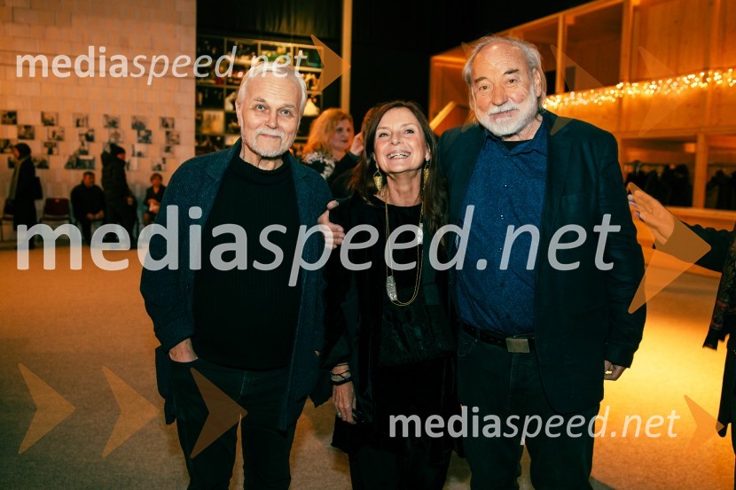  Niko Goršič, dramaturg in gledališki kritik;  Darja Hlavka Godina, glasbena oblikovalka;  Karpo Godina, režiserPremiera Cankarjeve igre Za narodov blagor, SNG Drama Ljubljana